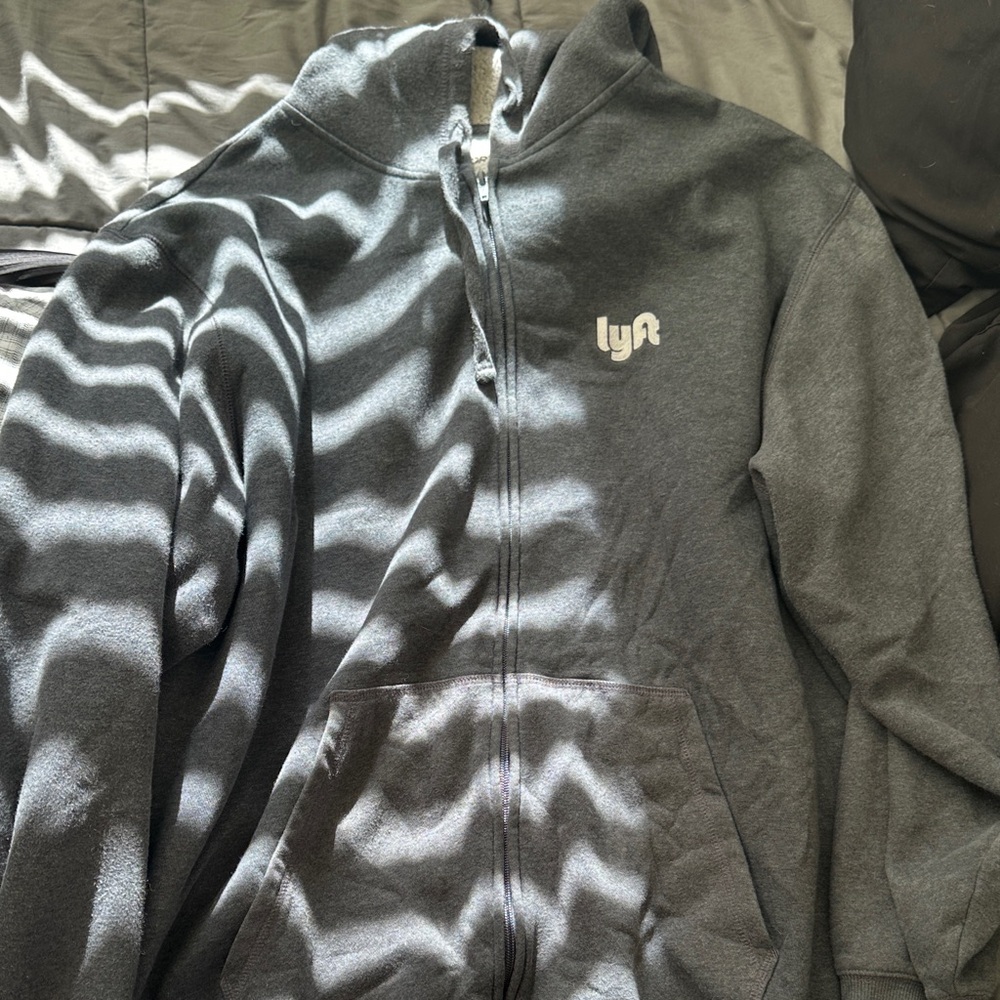 Lyft Gray Zip-Up Hoodie